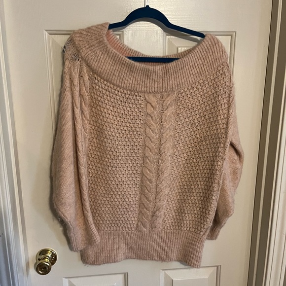 Anthropologie size m sleeping on snow off shoulder sweater - Picture 3 of 3